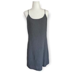 Express Gray Silver Threaded Spaghetti Strap Knee length Dress SZ 11/12